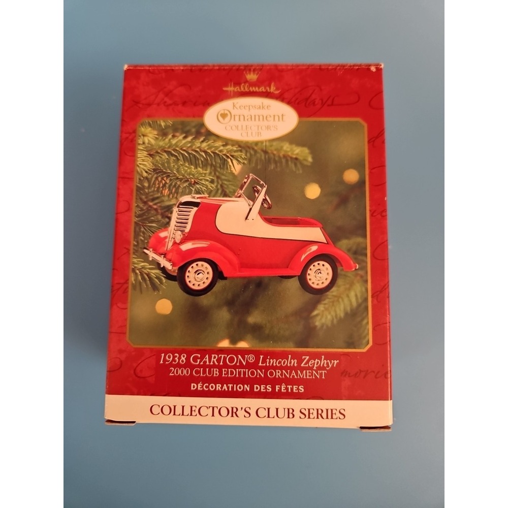 Hallmark Keepsake Ornament  / 2000 Club Edition 1938 Garton Lincoln Zephyr (582)